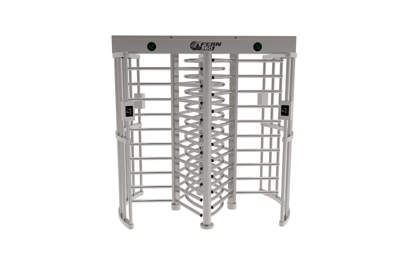 FGES-RTDFH550-1 - FERN360 - Full Height Stainless Steel Rotor Turnstile, Double Lane