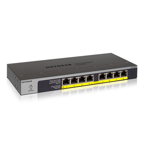 Netgear GS108LP-100AJS 8-Port PoE/PoE+ Gigabit Ethernet