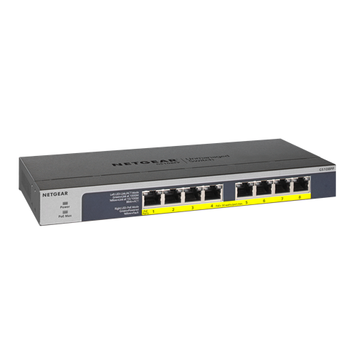 Netgear GS108PP-100AJS Ethernet Switch - 8 Ports - Gigabit Ethernet - 2 Layer Supported