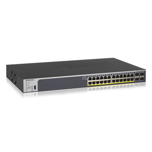 Netgear GS728TP-200AJS 24-Port Gigabit PoE+ Smart Managed Pro Switch with 4 SFP Ports - 24 Ports