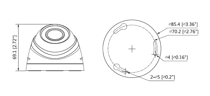 HAC-HDW1200RP - 2MP Indoor Eyeball HDCVI Camera