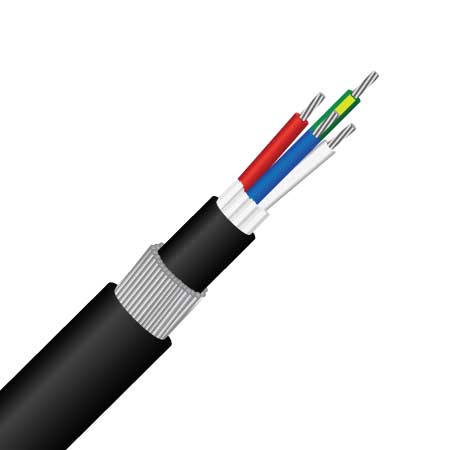 3 Core + Earth (4G), 2.5mm, 0.6/1KV, PVC 90°C, SWA, Industrial Power Cable (MASCP4G/2.5SWA)