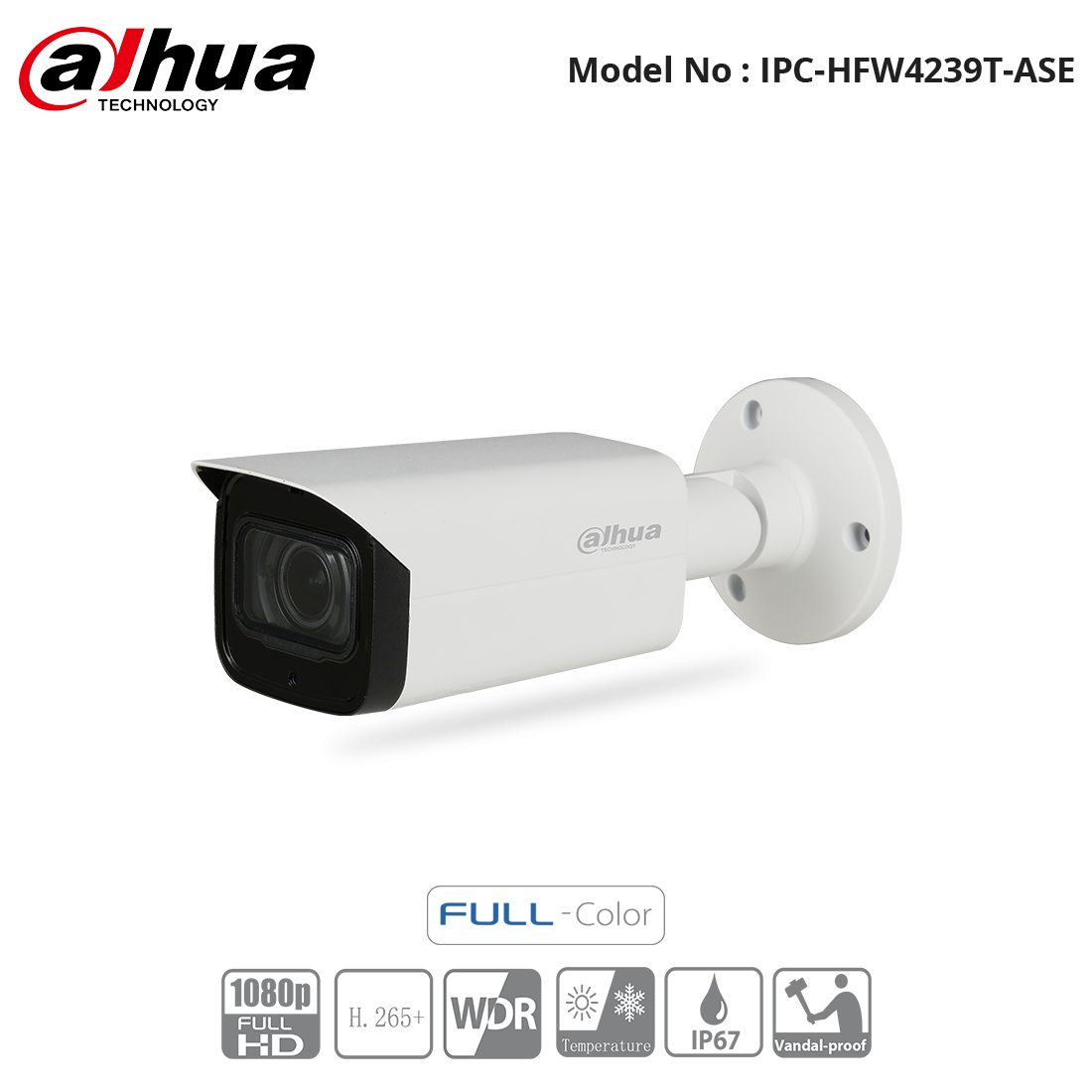 IPC-HFW4239T-ASE - Dahua - Full Colour Starlight Bullet Camera