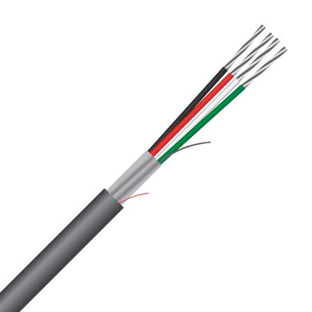 4 Core, 0.8mm², 18AWG, Shielded, Multi-purpose Cable (MAS4COS18)