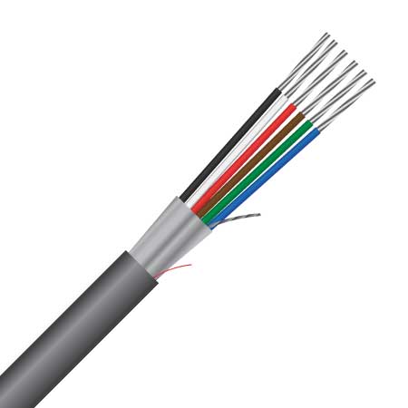 6 Core, 0.8mm², 18AWG, Shielded, Multi-purpose Cable (MAS6COS18)