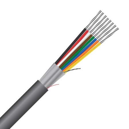 8 Core, 0.8mm², 18AWG, Shielded, Multi-purpose Cable (MAS8COS18)