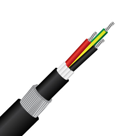 2 Core + Earth (3G), 6.0mm, 0.6/1KV, PVC 90°C, SWA, Industrial Power Cable (MASCP3G/6.0SWA)