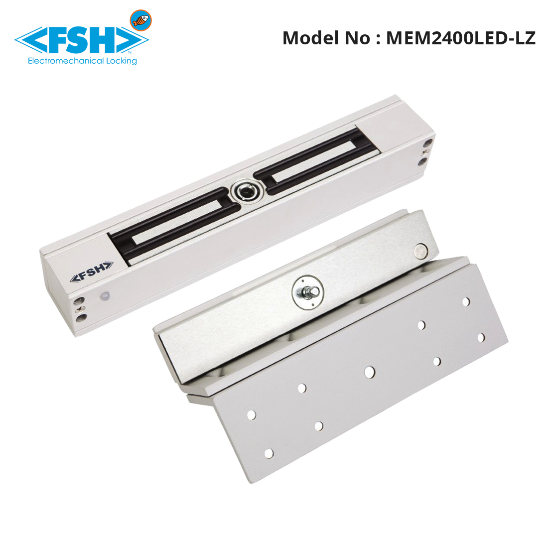 FSHMEM2400LED-LZ - FSH - Mechanical Electromagnetic Lock - inward opening doors