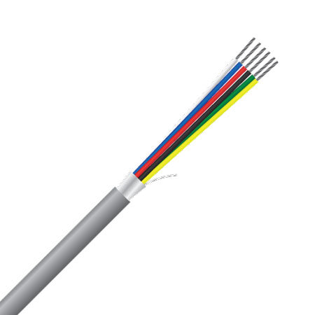 MSEC 6072SCR - 6 Core 0.22mm (7/0.2) Tinned Copper, Screened, RS232, ACA3166 Security Cable 6 Core 0.22mm (7