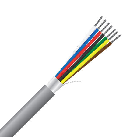 MSEC 7142SCRTCW - 7 Core, 0.44mm (14/0.2), Tinned Copper, Screened, ACA3166 Security Cable 7 Core 0.44mm (14