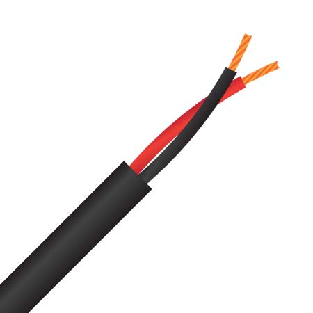 2 Core, 1.3mm², 16AWG, OFHC Copper, 65/0.16, Black, High-Flex Speaker Cable, (MSEC SPK265016B)