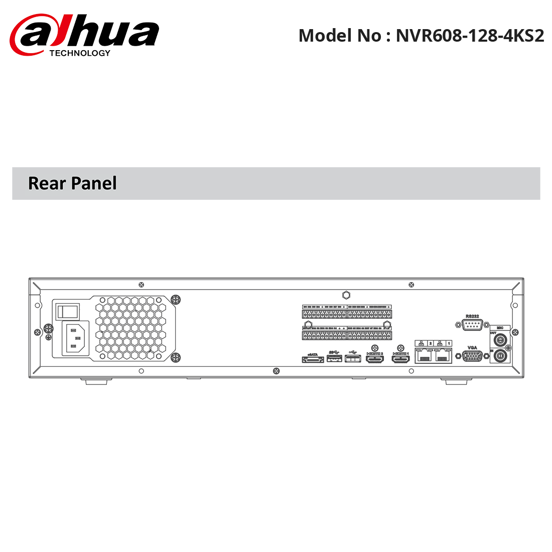 NVR608-128-4KS2 - Dahua - Ultra Series NVR 128ch