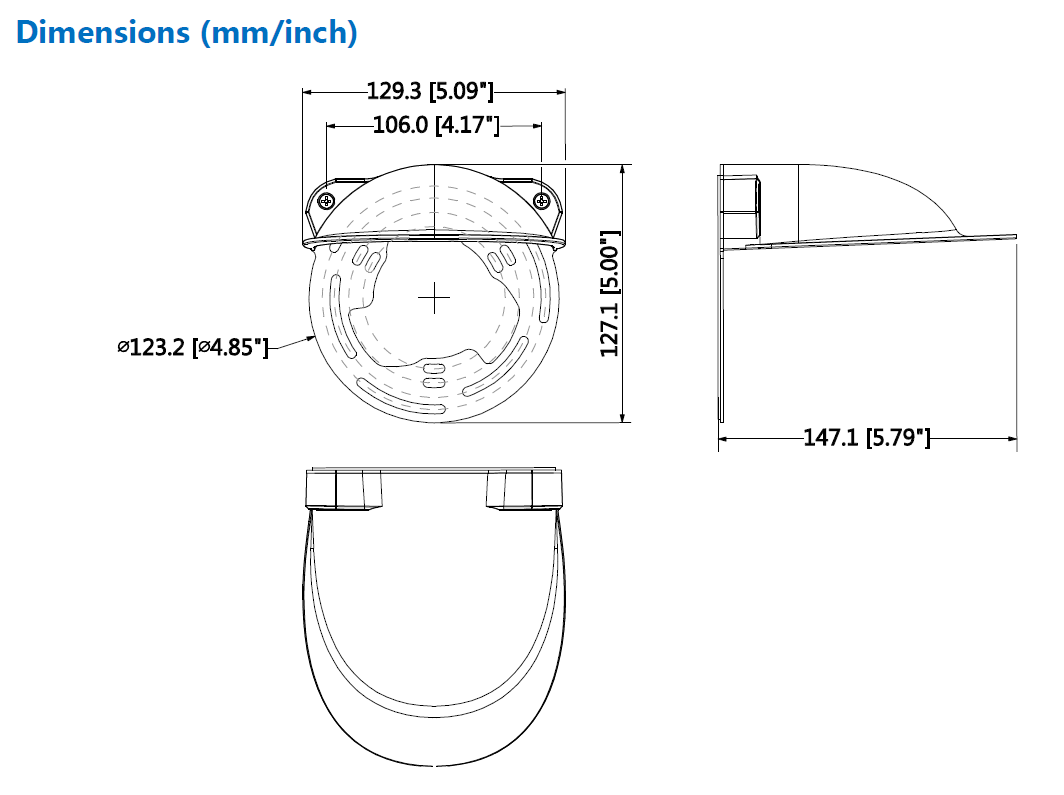 PFA200W - Dahua Rain Shade For Dome Camera