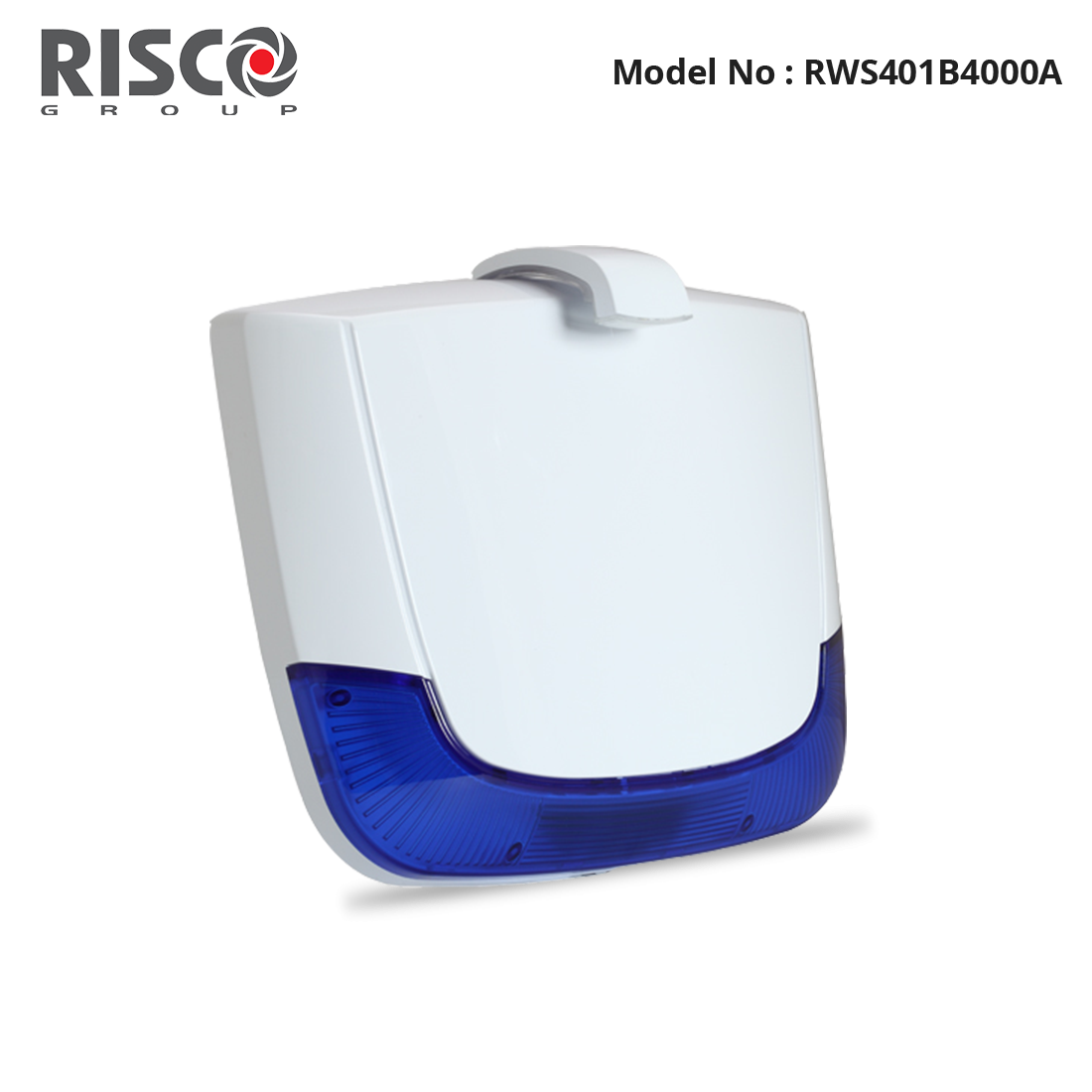 RWS401B4000B - Risco - Wireless 2-Way Lumin8 Outdoor Siren, 433MHz, Blue Lens