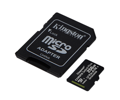 Kingston SDCS2-256GB microSDXC Class 10 UHS-I card +SD Adapter up to 100Mb-s read