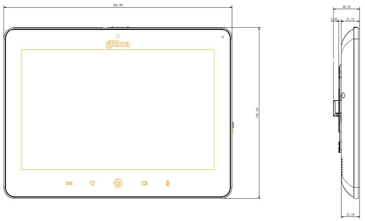 VTH5241DW - Dahua 10" Wi-Fi Indoor Monitor White