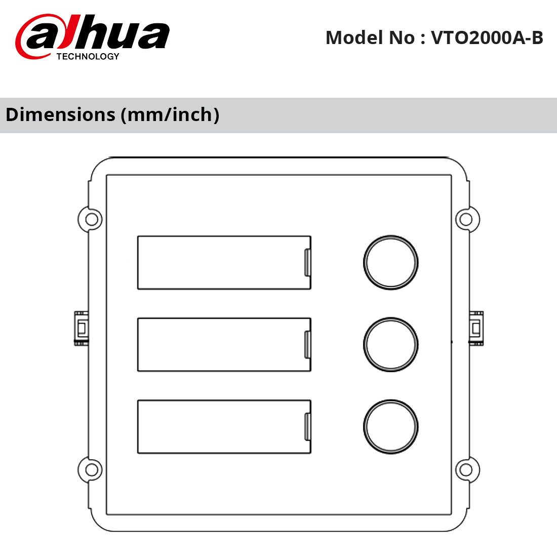 VTO2000A-B - Dahua Button Module