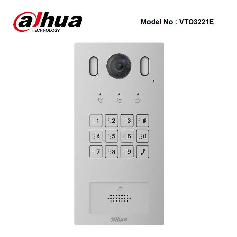 VTO3221E-P - Dahua IP Villa Outdoor Station with Keypad, 2MP