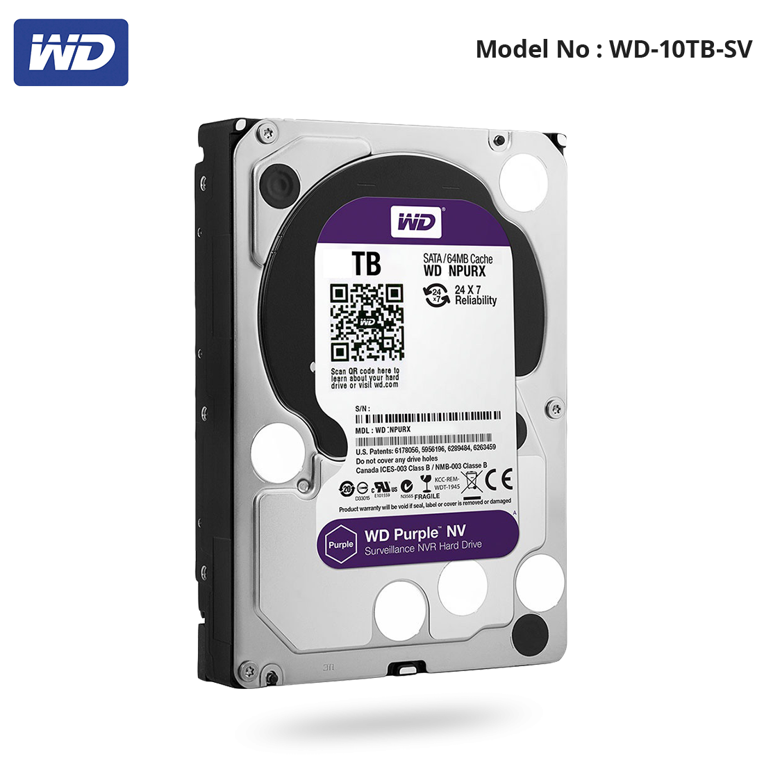 WD-10TB-SV - 10TB HDD Fitted